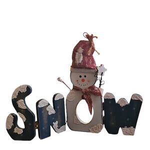 Wooden Winter Snow Home Decor